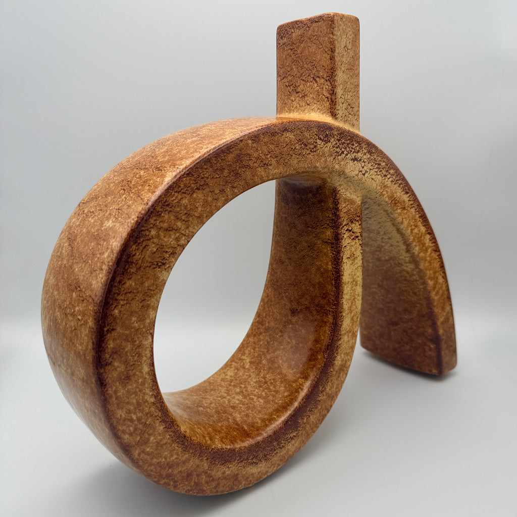 Bertoncello Bogenvase 863 Roberto Rigon I Italien 70er Kunstkeramik Bertoncello Ceramiche d’Arte