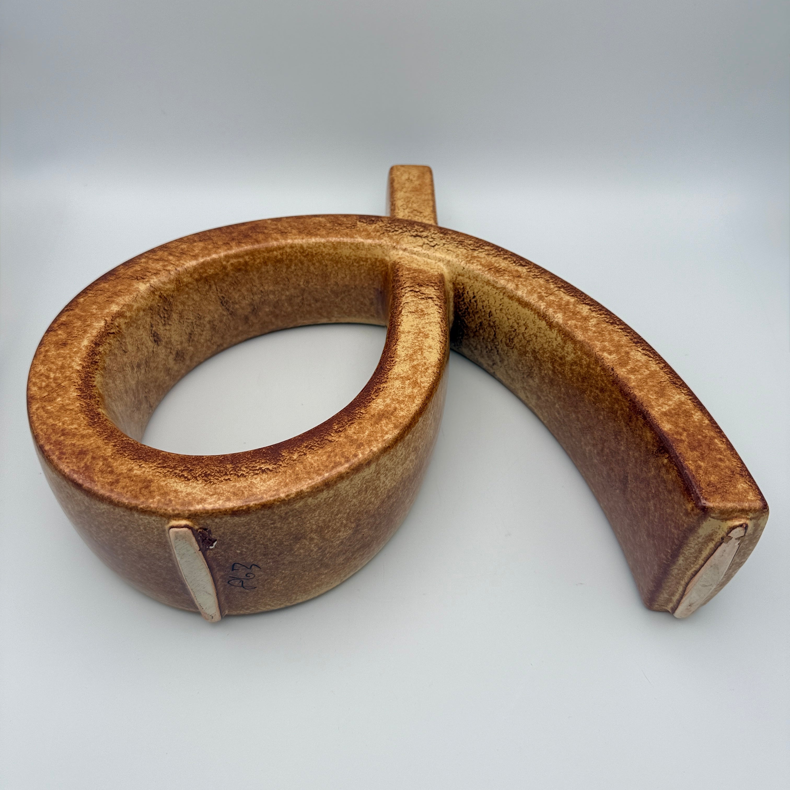 Bertoncello Bogenvase 863 Roberto Rigon I Italien 70er Kunstkeramik Bertoncello Ceramiche d’Arte
