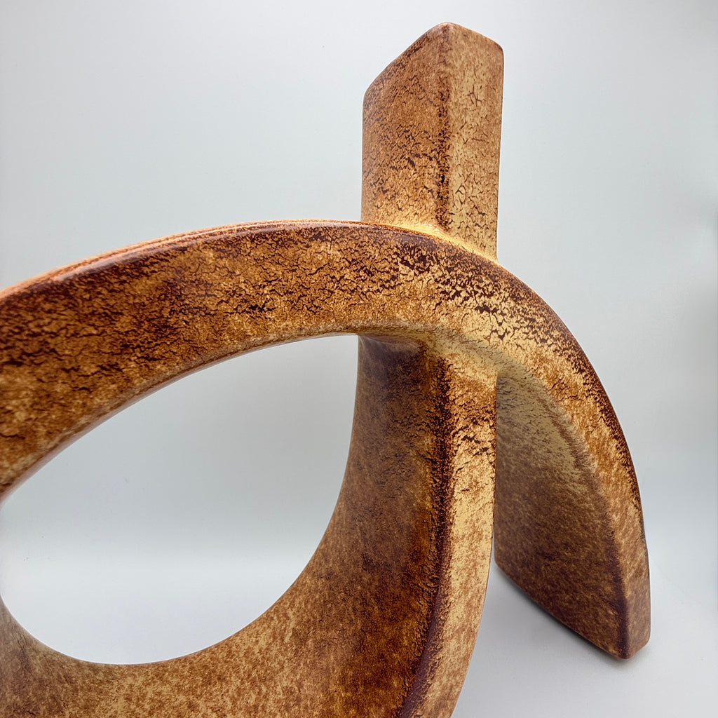 Bertoncello Bogenvase 863 Roberto Rigon I Italien 70er Kunstkeramik Bertoncello Ceramiche d’Arte