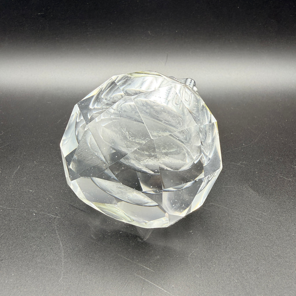 Vintage Uranglas Tischfeuerzeug Japan facettiert UV Glas 458g 70er Showroom Ansbach
