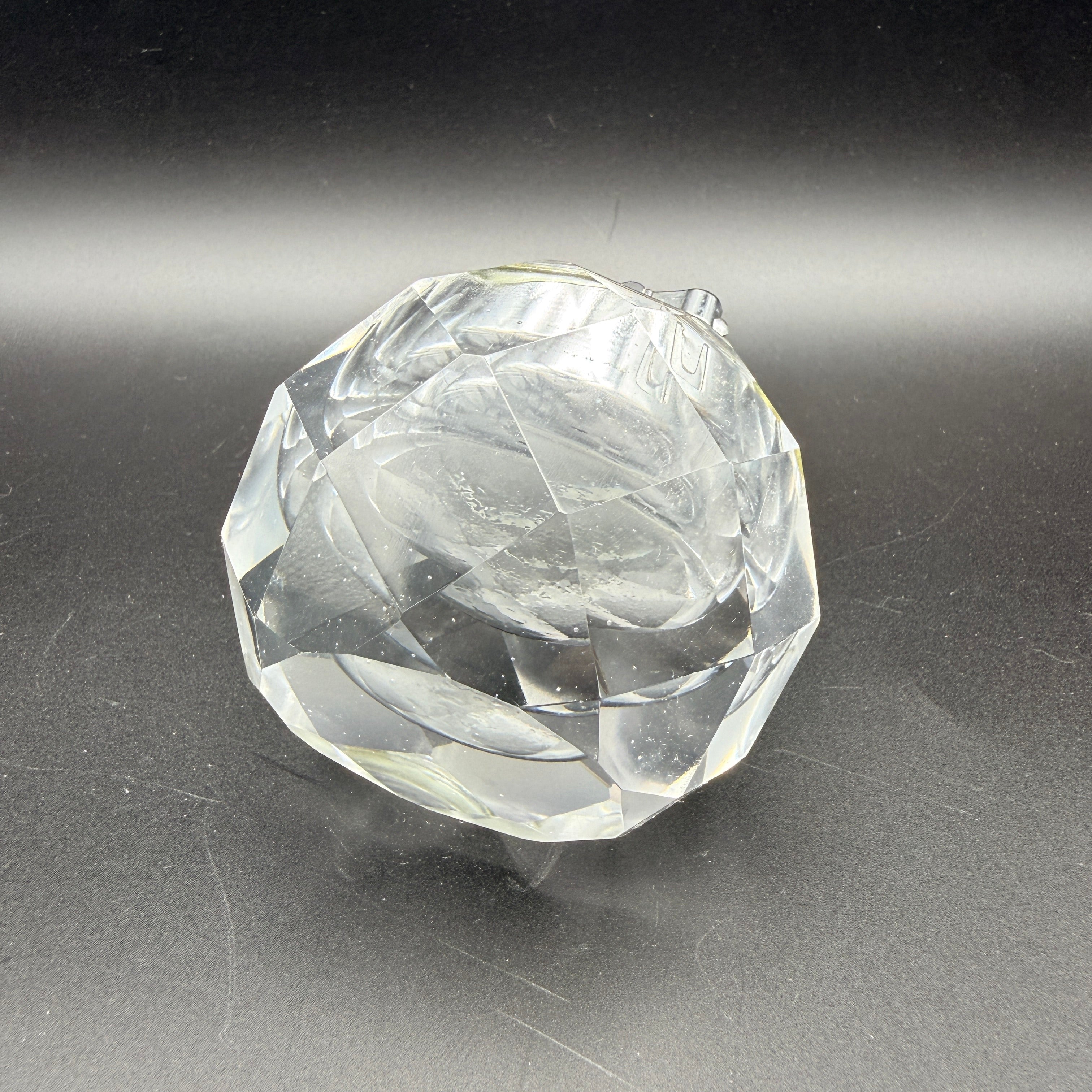 Vintage Uranglas Tischfeuerzeug Japan facettiert UV Glas 458g 70er Showroom Ansbach