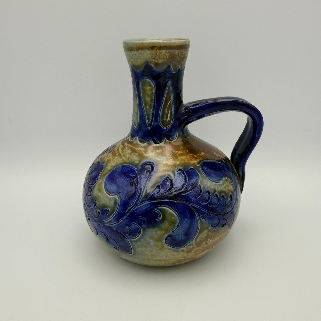 Steinzeug Henkelkrug 164/300 I Handarbeit Salzglasur Vintage Keramik Vase Showroom Ansbach