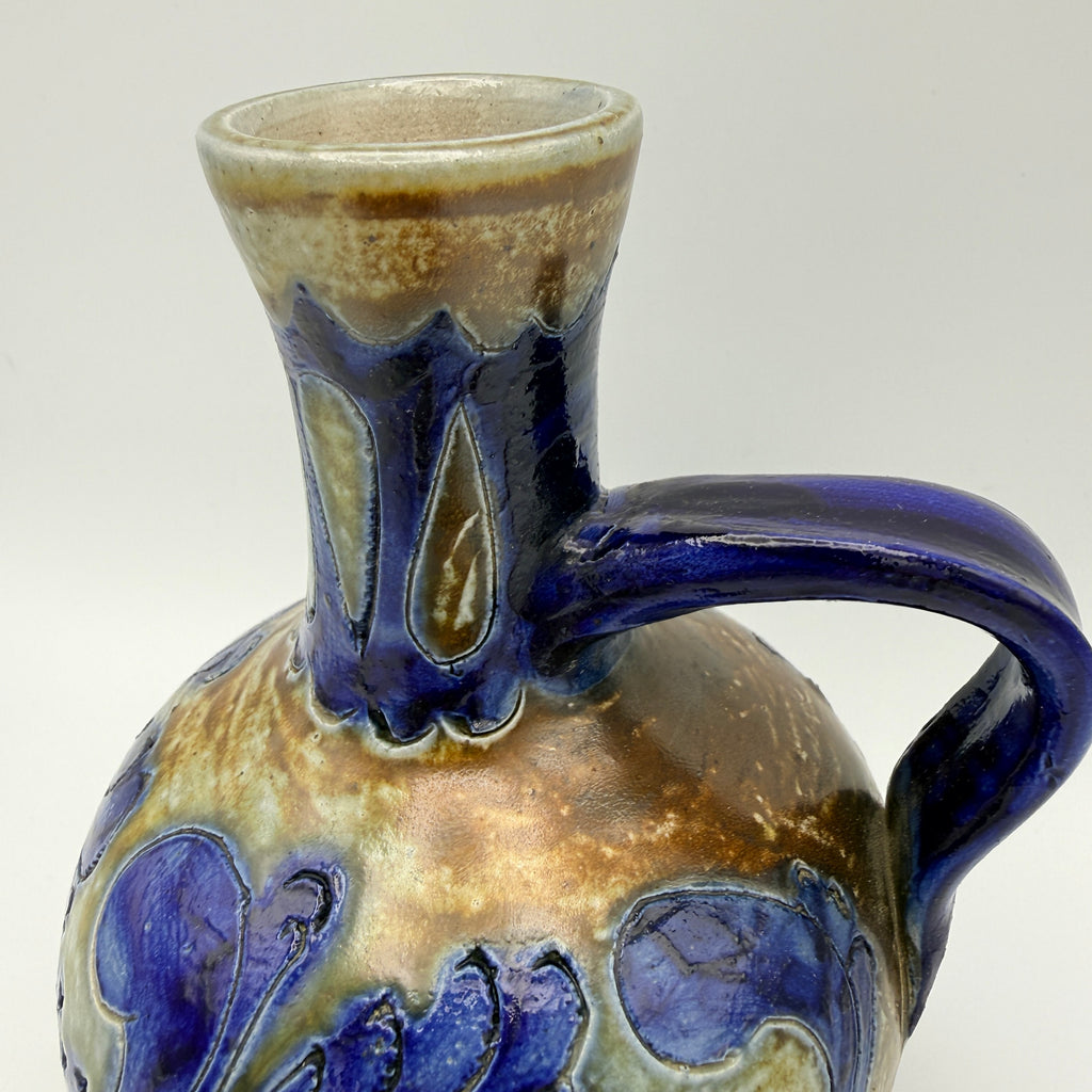 Steinzeug Henkelkrug 164/300 I Handarbeit Salzglasur Vintage Keramik Vase Showroom Ansbach