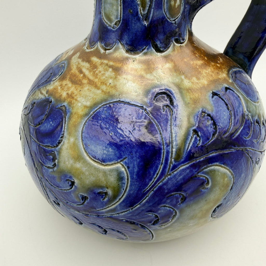 Steinzeug Henkelkrug 164/300 I Handarbeit Salzglasur Vintage Keramik Vase Showroom Ansbach
