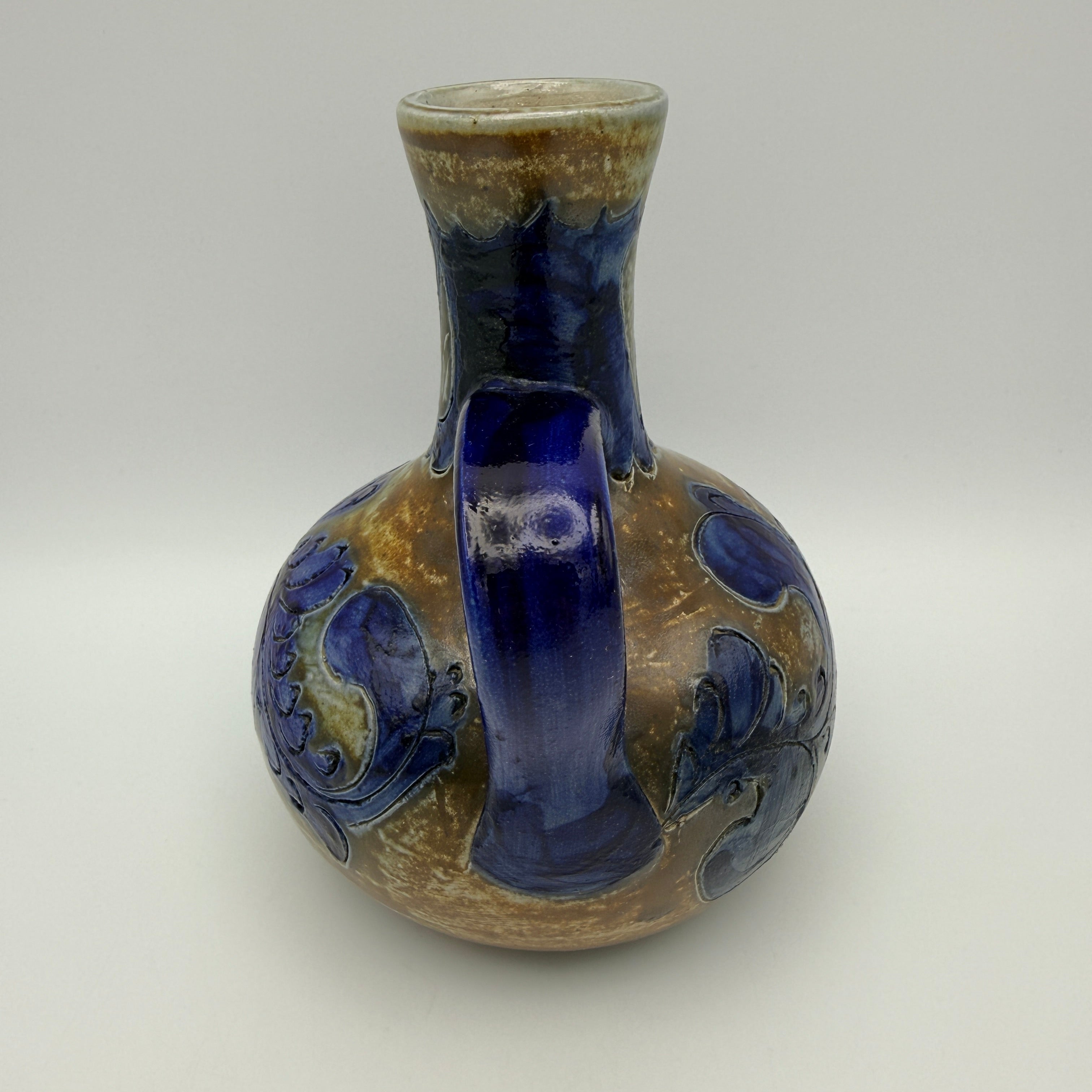 Steinzeug Henkelkrug 164/300 I Handarbeit Salzglasur Vintage Keramik Vase Showroom Ansbach