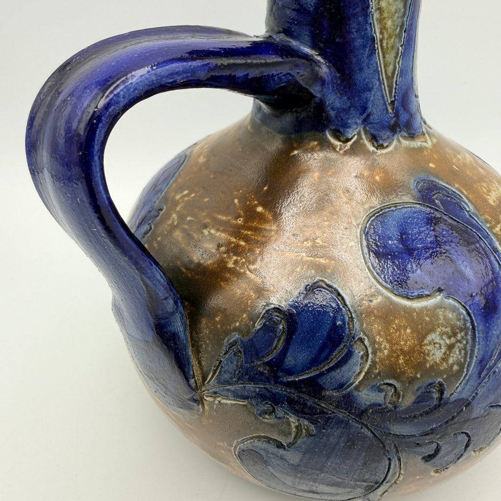 Steinzeug Henkelkrug 164/300 I Handarbeit Salzglasur Vintage Keramik Vase Showroom Ansbach