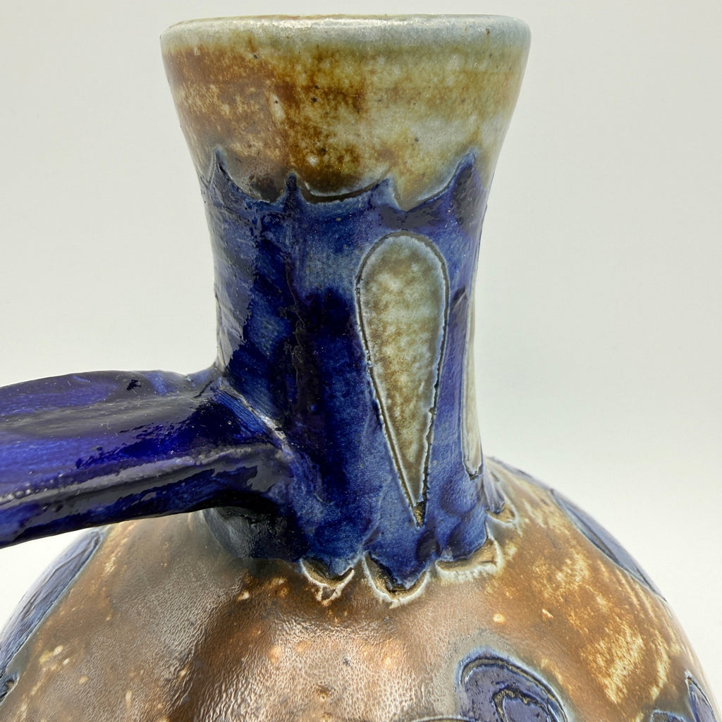 Steinzeug Henkelkrug 164/300 I Handarbeit Salzglasur Vintage Keramik Vase Showroom Ansbach