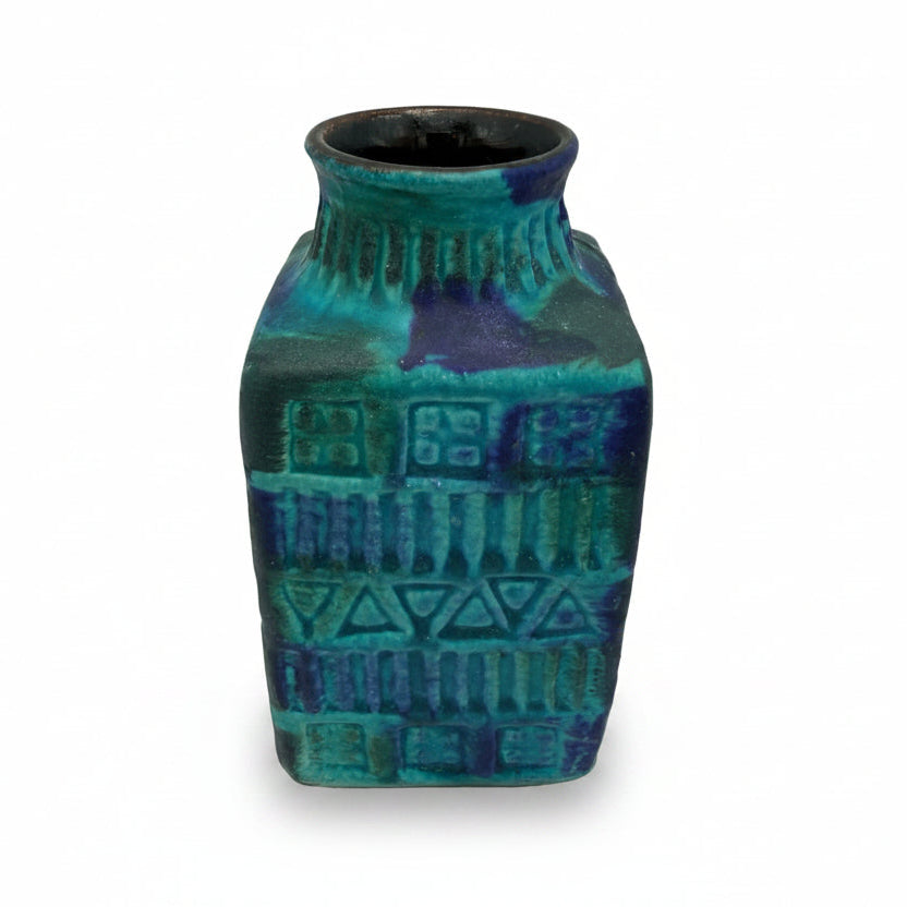Bay Keramik Vase 7014 I Bodo Mans I Türkis Blau W.-Germany Vintage 60er Bay Keramik