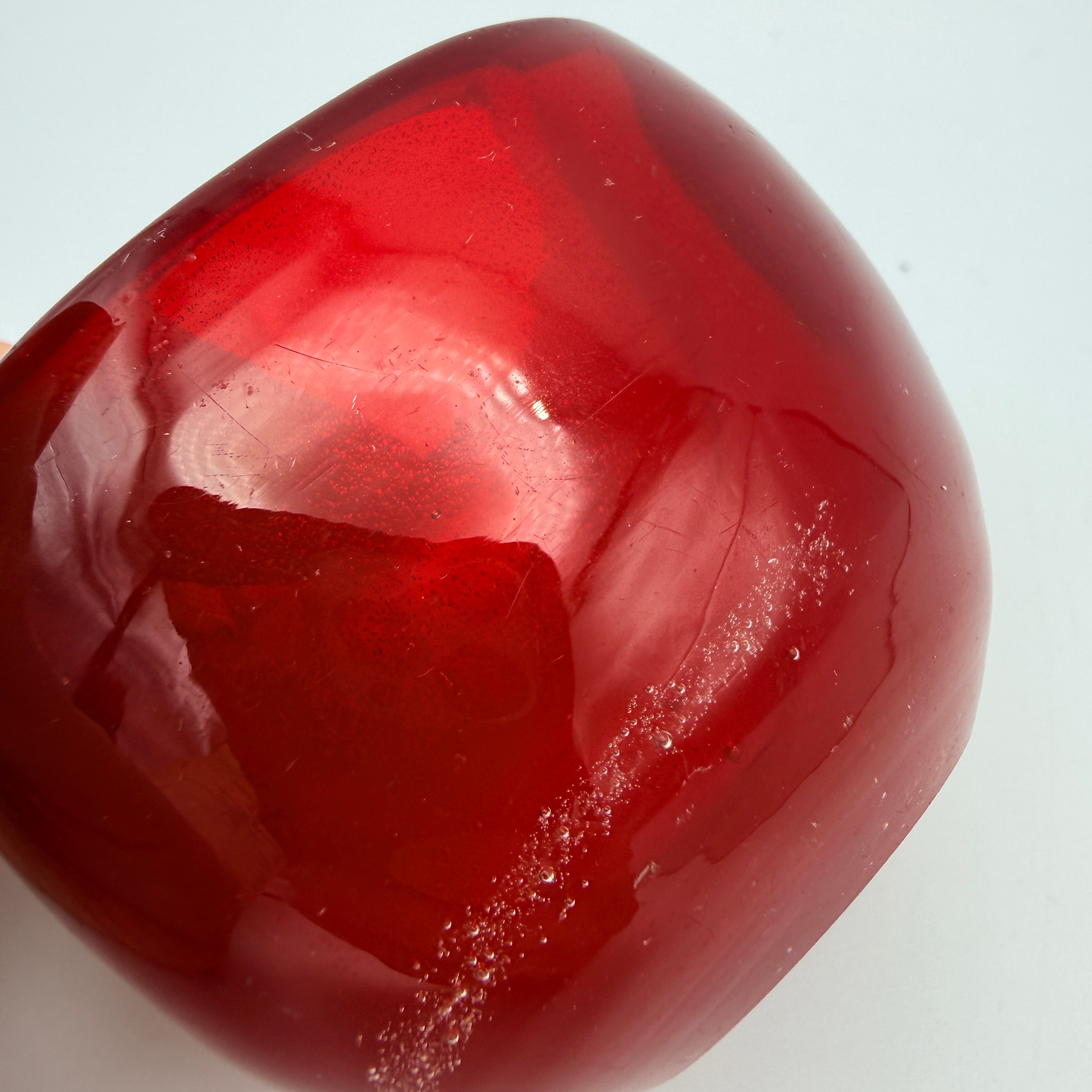 Murano Glasschale Rot Goldstaub I Aventurin Vintage Glas Schälchen 5cm Showroom Ansbach