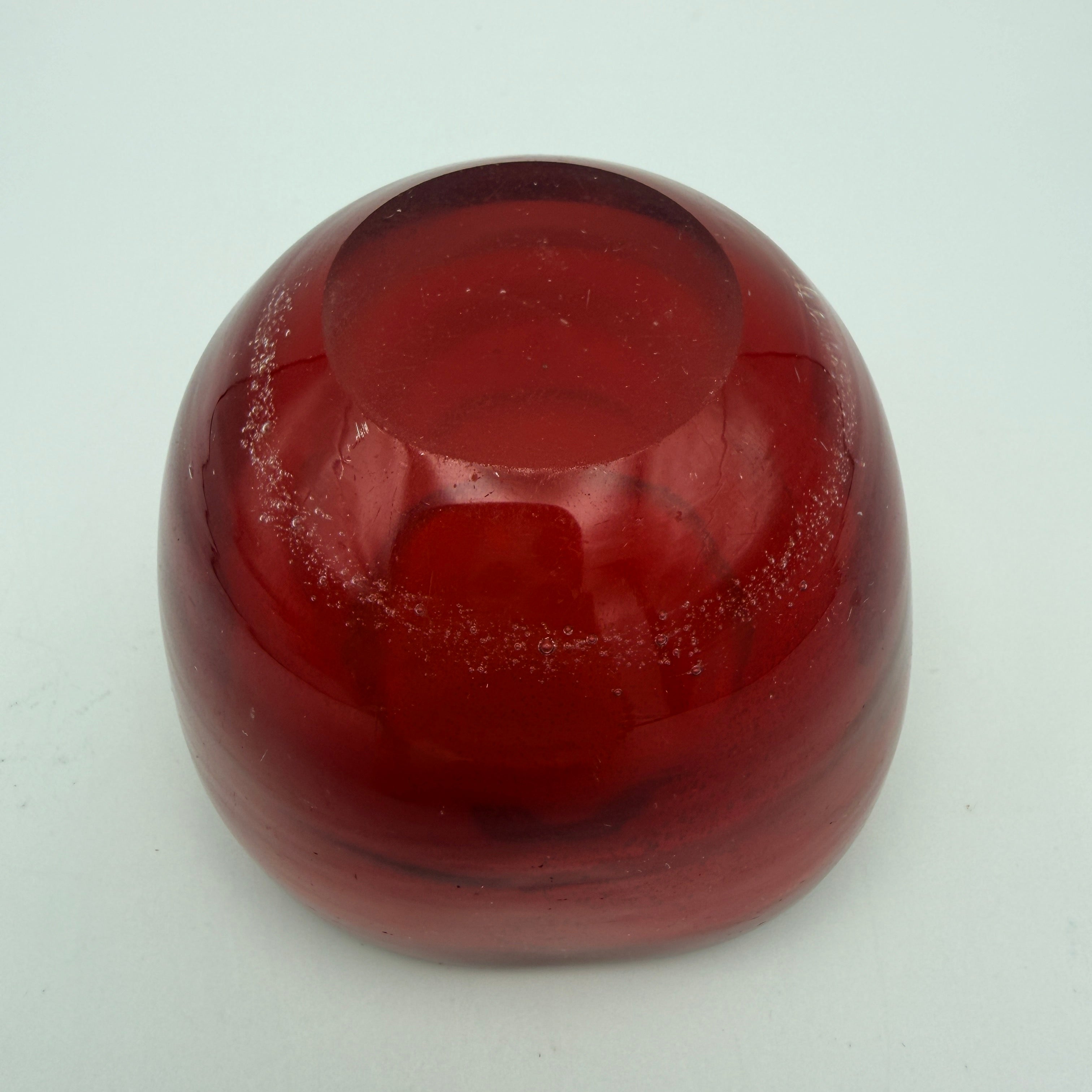 Murano Glasschale Rot Goldstaub I Aventurin Vintage Glas Schälchen 5cm Showroom Ansbach