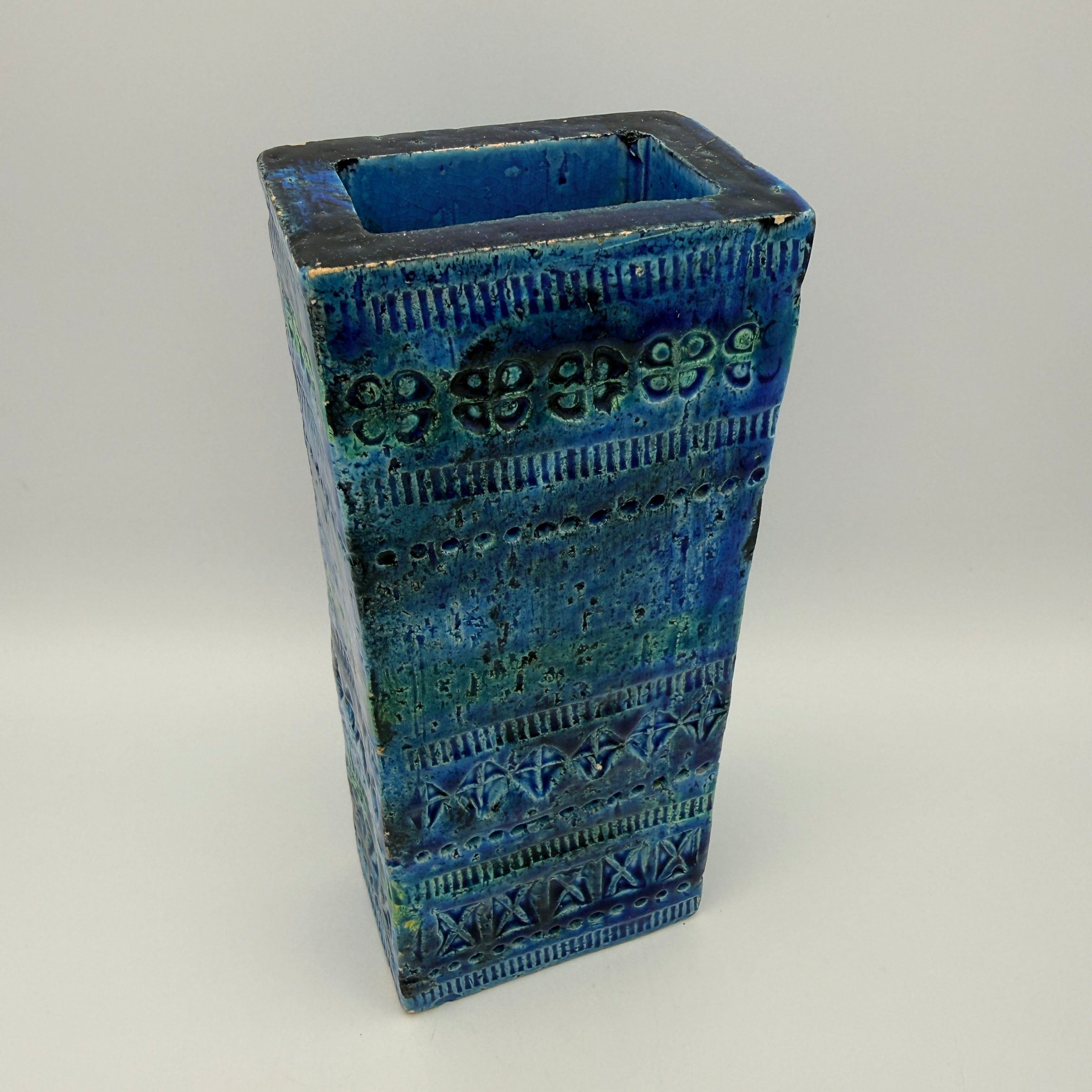 Bitossi Rimini Blue Vase 272/21 Aldo Londi I Italien Vintage Keramik Bitossi
