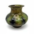 Studio Keramik Vase ES 76 Handarbeit I Vintage Laufglasur Grün Showroom Ansbach