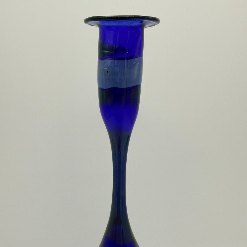 Walter Mauder Zwiesel Glasvase I Irisierend Blau Lila Vintage Studioglas 80er Walter Mauder, Zwiesel