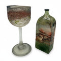 Lubomir Hora Studioglas Set 1981 I Kelch Flasche Signiert Vintage Unikat Lubomir Hora