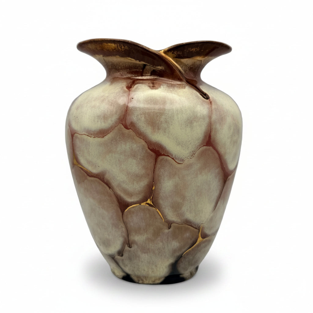 Carstens Tönnieshof Vase 482-22 I Gold Prunkdekor Vintage Keramik 1960er Carstens Tönnieshof