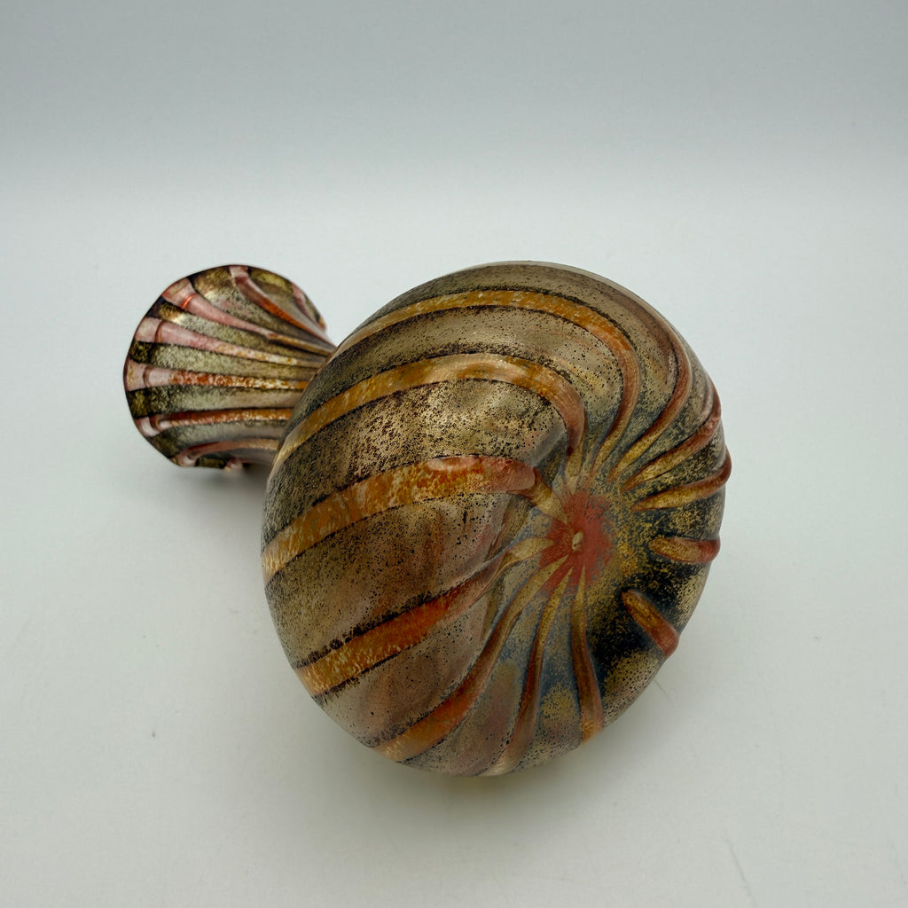 Murano Glasvase Aventurin Gold Orange I Vintage Studioglas Murano