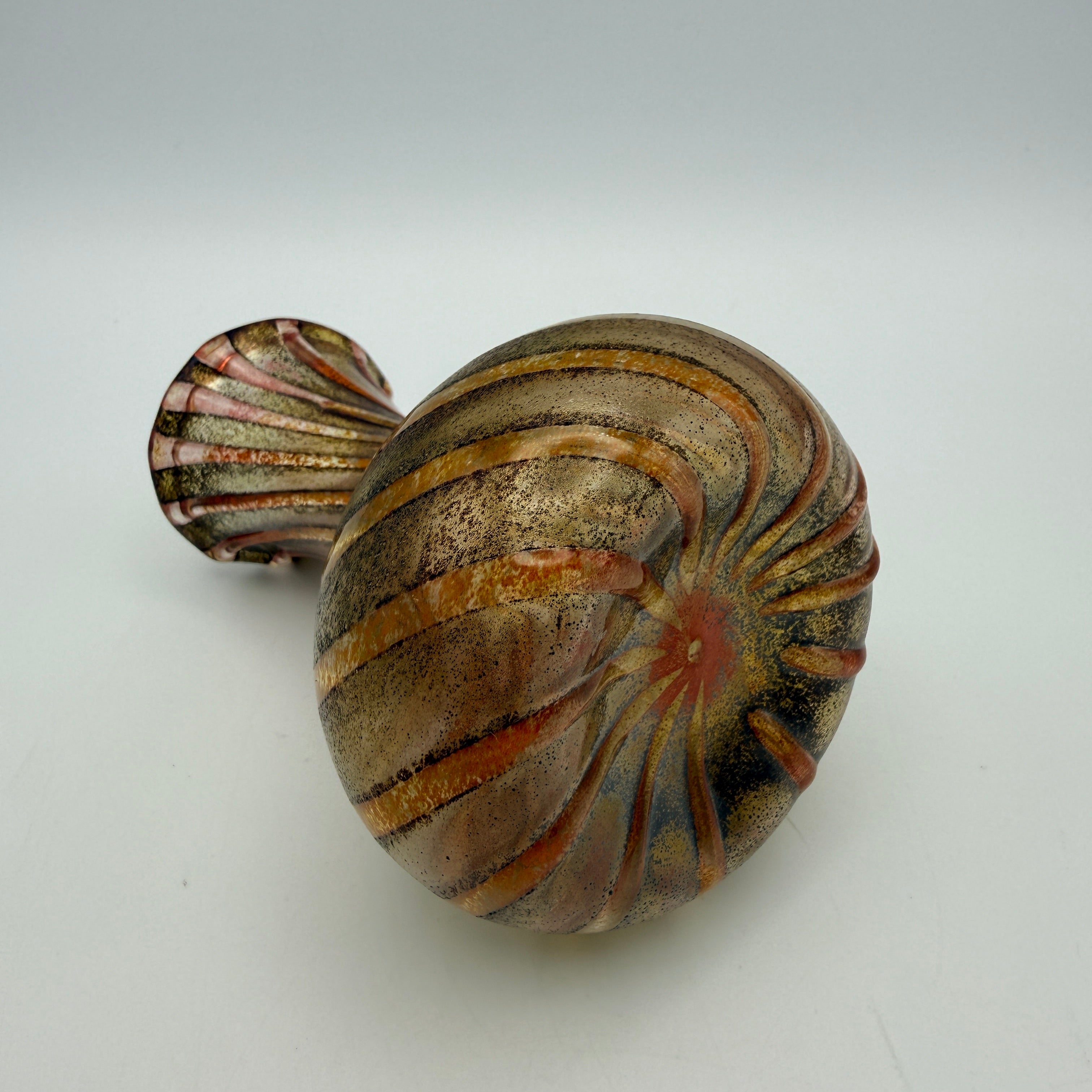 Murano Glasvase Aventurin Gold Orange I Vintage Studioglas Murano