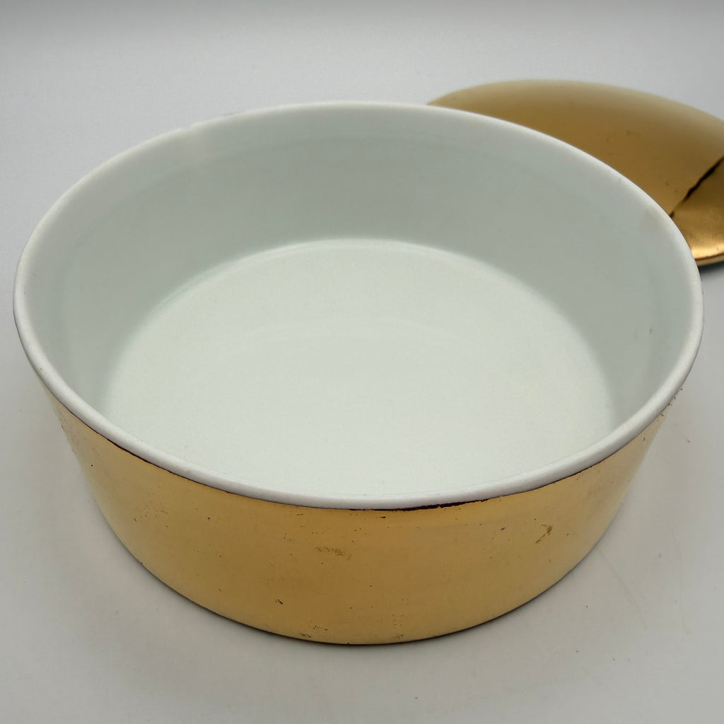 Limoges Porzellan 2er Set Dosen Gold Giraud Paris Schmuckdose Vintage um 1970 Limoges