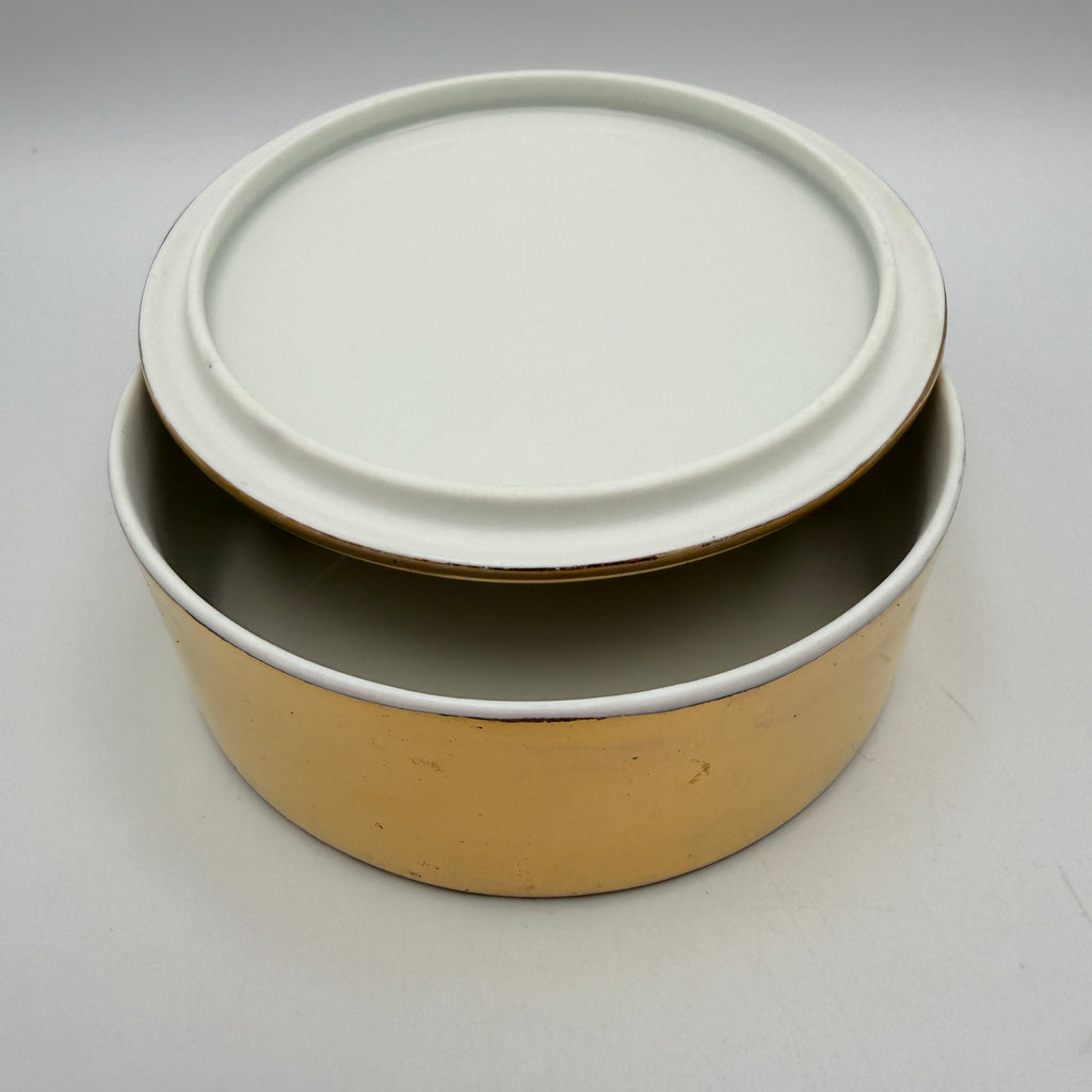 Limoges Porzellan 2er Set Dosen Gold Giraud Paris Schmuckdose Vintage um 1970 Limoges
