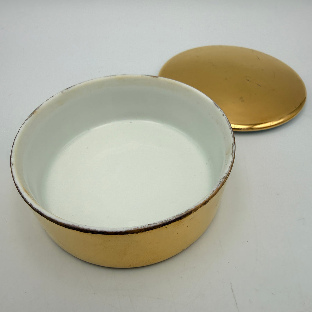 Limoges Porzellan 2er Set Dosen Gold Giraud Paris Schmuckdose Vintage um 1970 Limoges