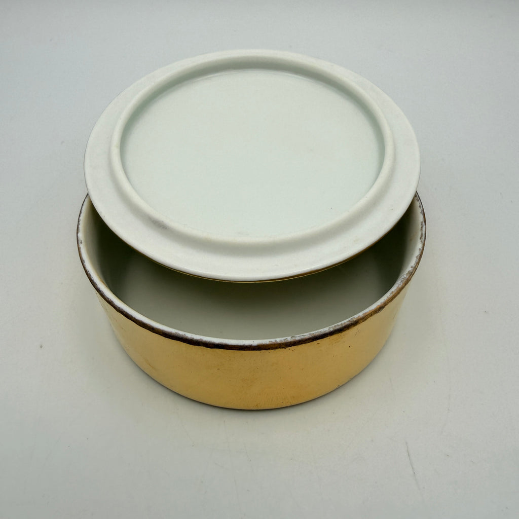 Limoges Porzellan 2er Set Dosen Gold Giraud Paris Schmuckdose Vintage um 1970 Limoges