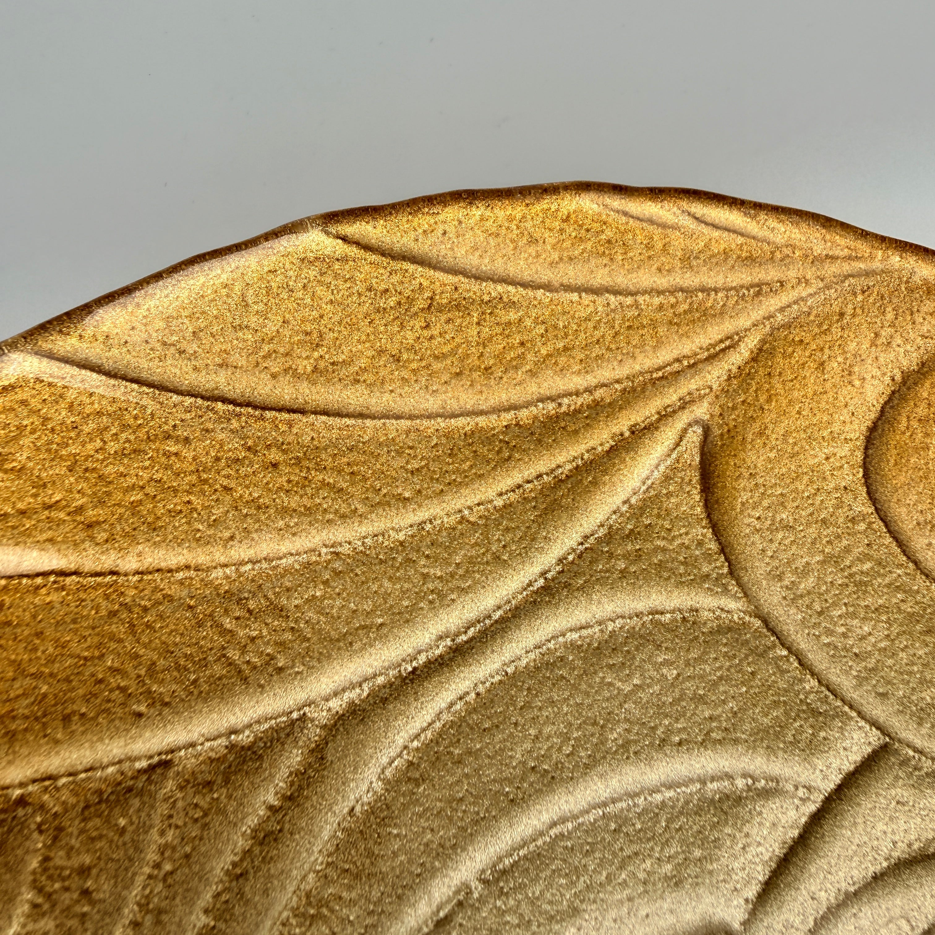 Formano Glas Dekoschale Gold Blattform I Elegante Design Tischdeko Vintage Formano
