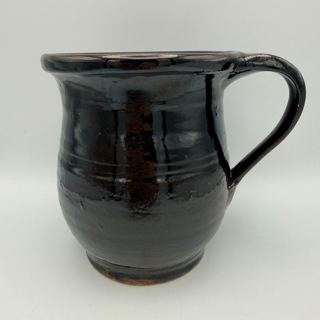 Keramik Krug Schwarz Braun I Handgedreht Henkelkrug Landhaus Vintage 1980 Showroom Ansbach