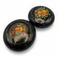Russische Lackdosen Mstjora 2er Set UdSSR Schatulle Blumen Obst Vintage 1970 Showroom Ansbach