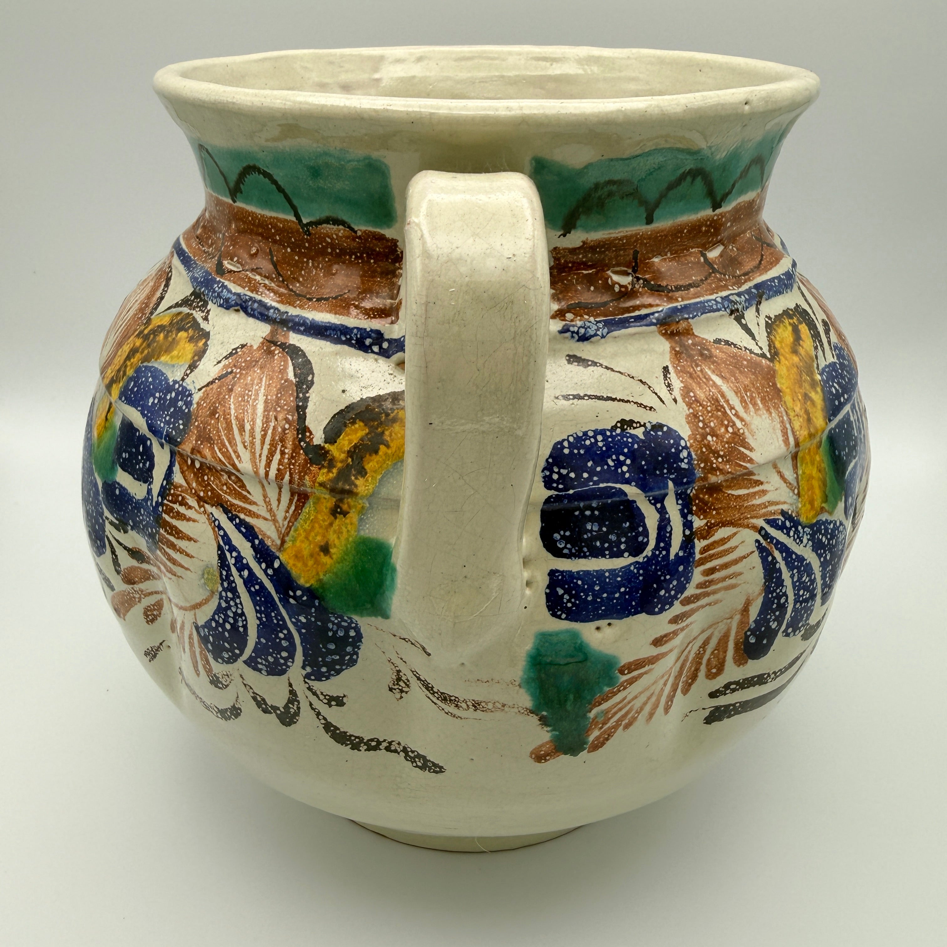 Gorky Gonzalez Mexiko Majolika Topf Krug Guanajuato GTO Signiert Vintage 1980 Gorky Golzáles