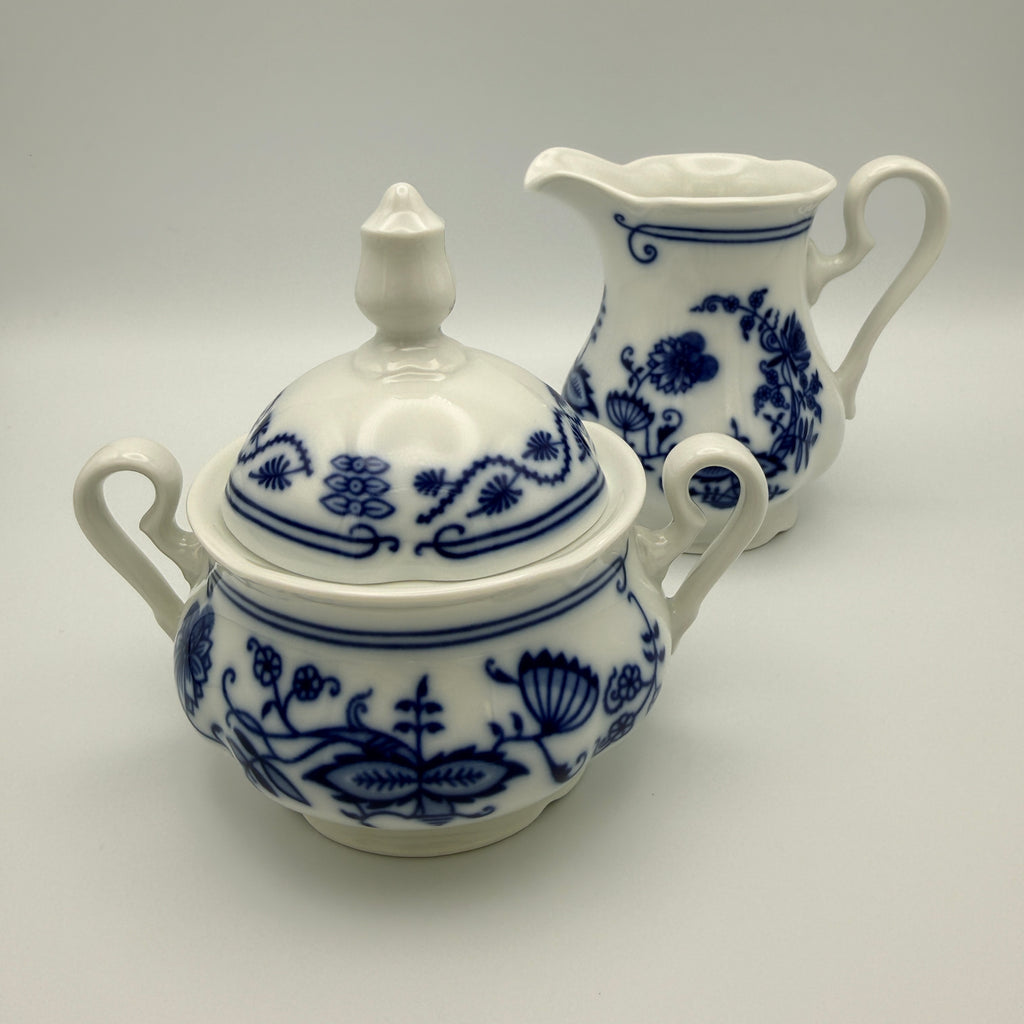 Rudolf Kämpf Zwiebelmuster Kaffeeservice, ca. 1960-1980, 11-tlg. Showroom Ansbach