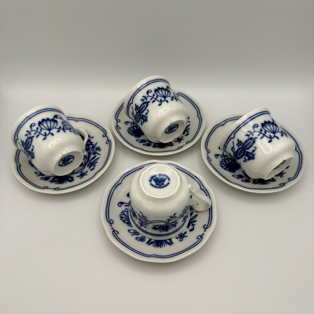 Rudolf Kämpf Zwiebelmuster Kaffeeservice, ca. 1960-1980, 11-tlg. Showroom Ansbach
