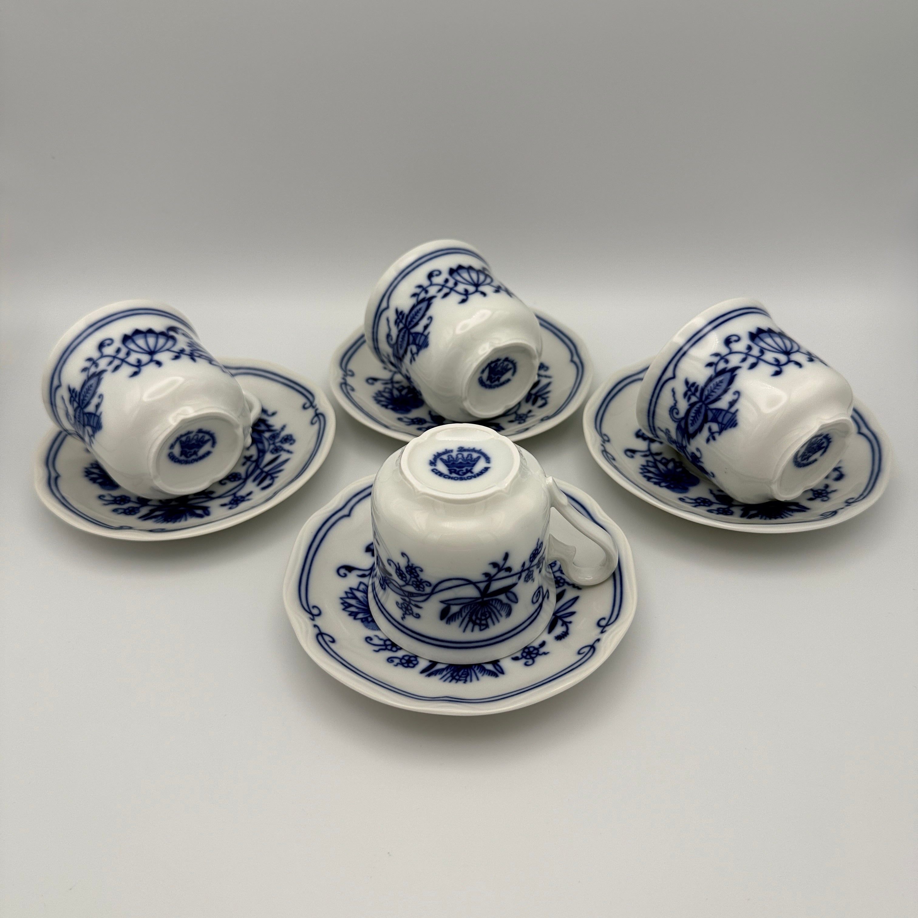 Rudolf Kämpf Zwiebelmuster Kaffeeservice, ca. 1960-1980, 11-tlg. Showroom Ansbach