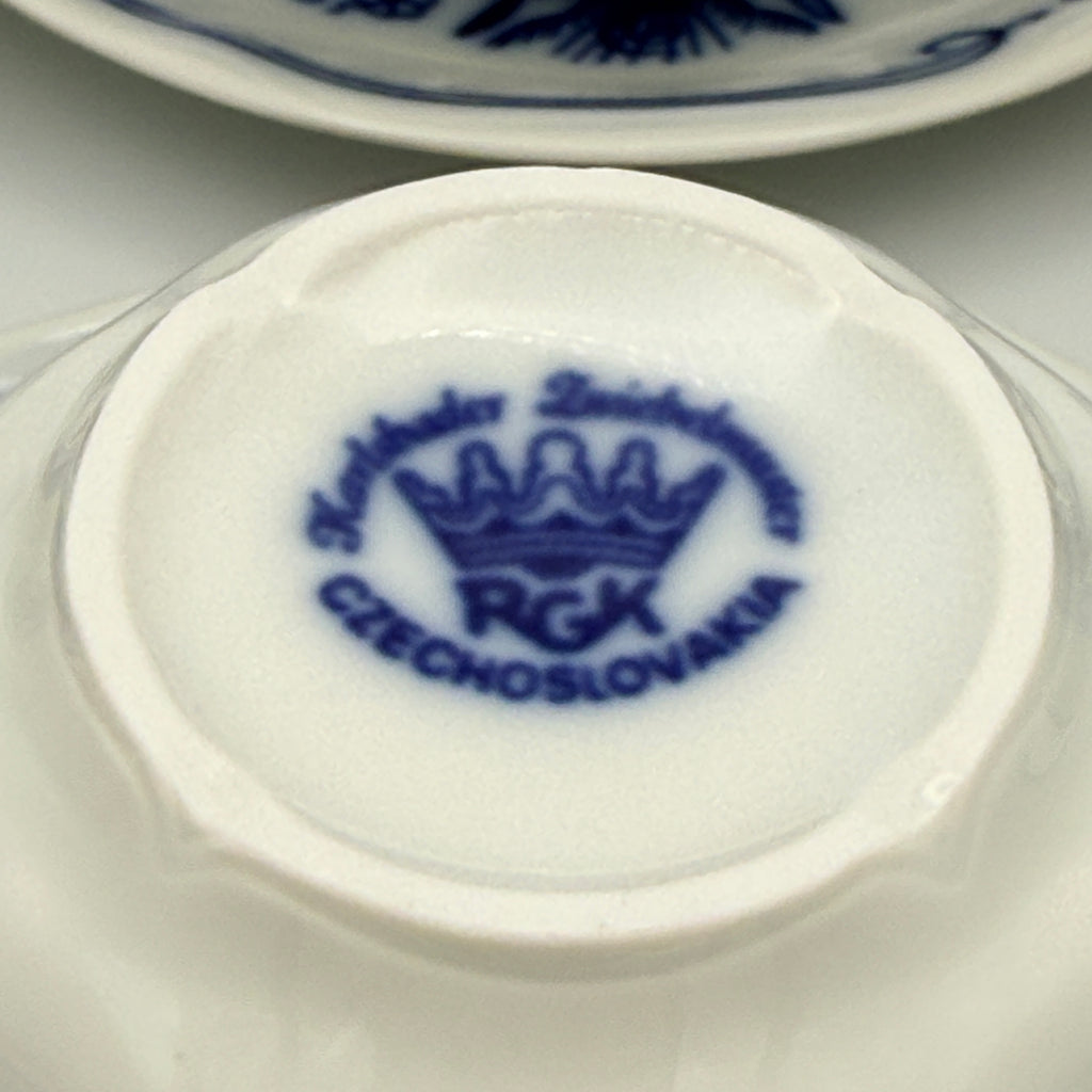 Rudolf Kämpf Zwiebelmuster Kaffeeservice, ca. 1960-1980, 11-tlg. Showroom Ansbach