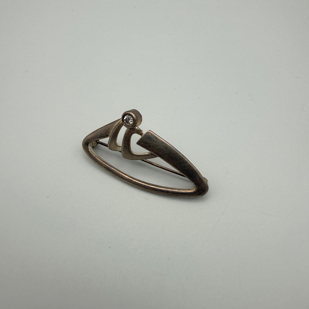 TEKA Theodor Klotz 925 Silber Brosche Modernist ca. 1960/70er Jahre TEKA Theodor Klotz