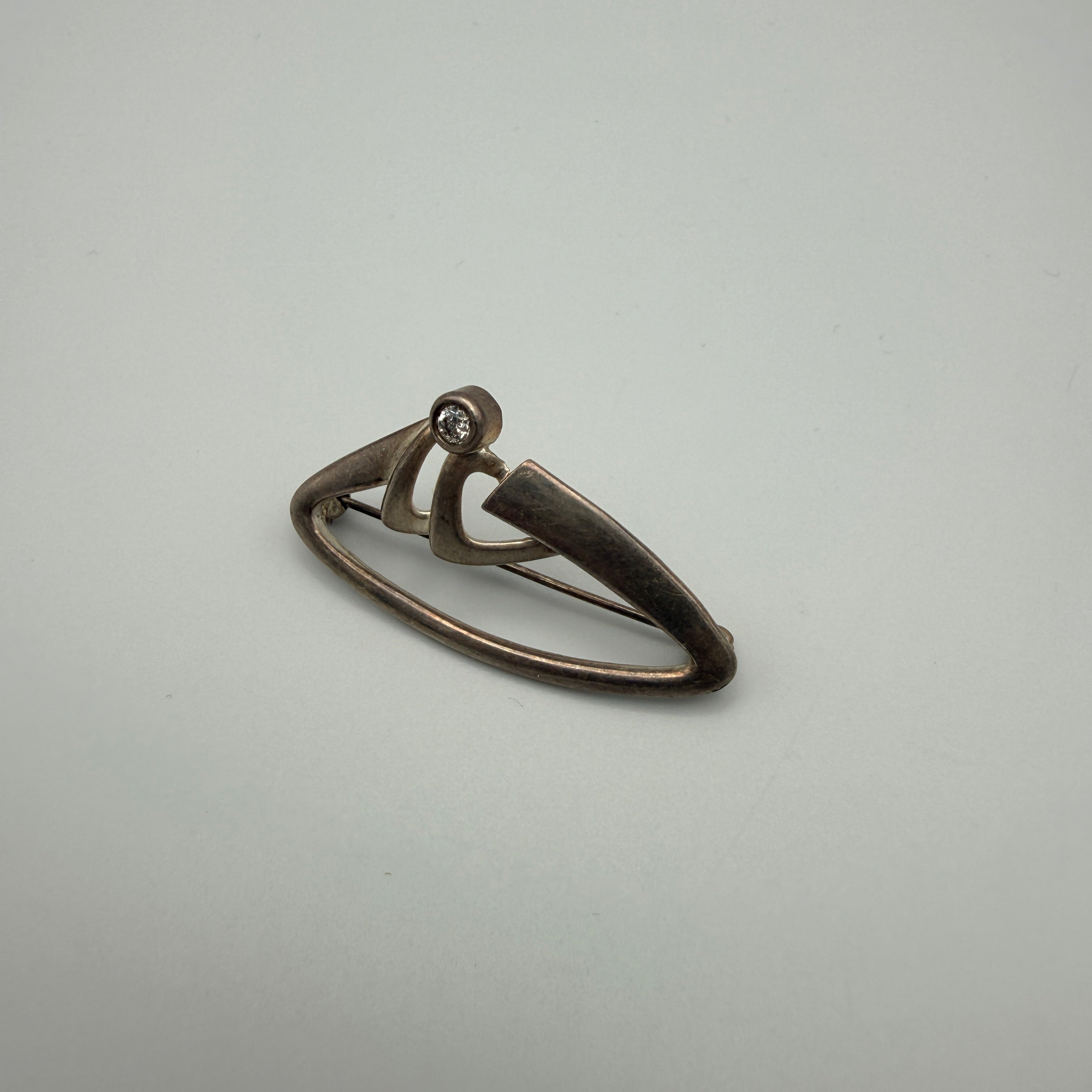 TEKA Theodor Klotz 925 Silber Brosche Modernist ca. 1960/70er Jahre TEKA Theodor Klotz