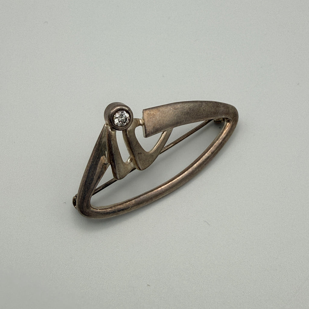 TEKA Theodor Klotz 925 Silber Brosche Modernist ca. 1960/70er Jahre TEKA Theodor Klotz