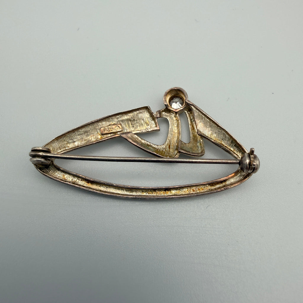 TEKA Theodor Klotz 925 Silber Brosche Modernist ca. 1960/70er Jahre TEKA Theodor Klotz
