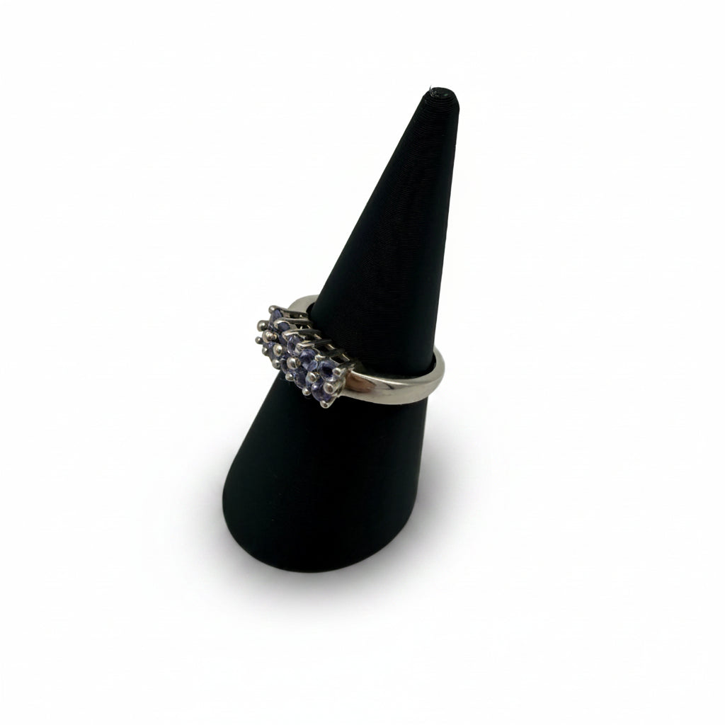 Harry Ivens Ring 925 Silber mit Tansanit Besatz ca. 2000er Jahre Showroom Ansbach