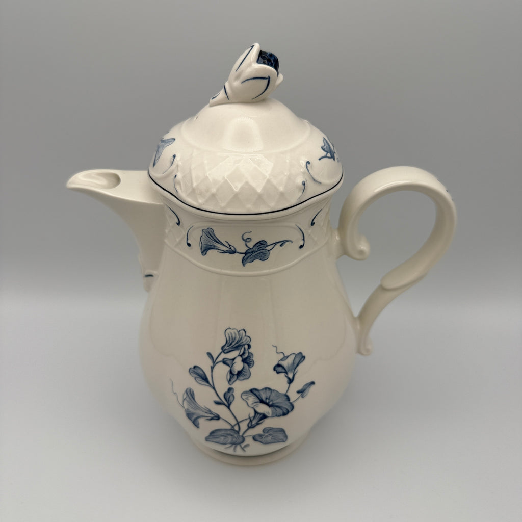 Villeroy & Boch Val Bleu Kaffeekanne Vitro Porzellan ca. 1980er–1990er Villeroy & Boch