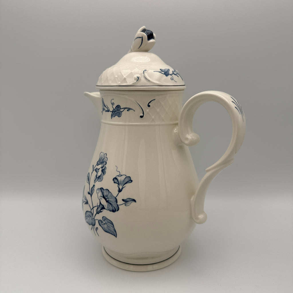 Villeroy & Boch Val Bleu Kaffeekanne Vitro Porzellan ca. 1980er–1990er Villeroy & Boch