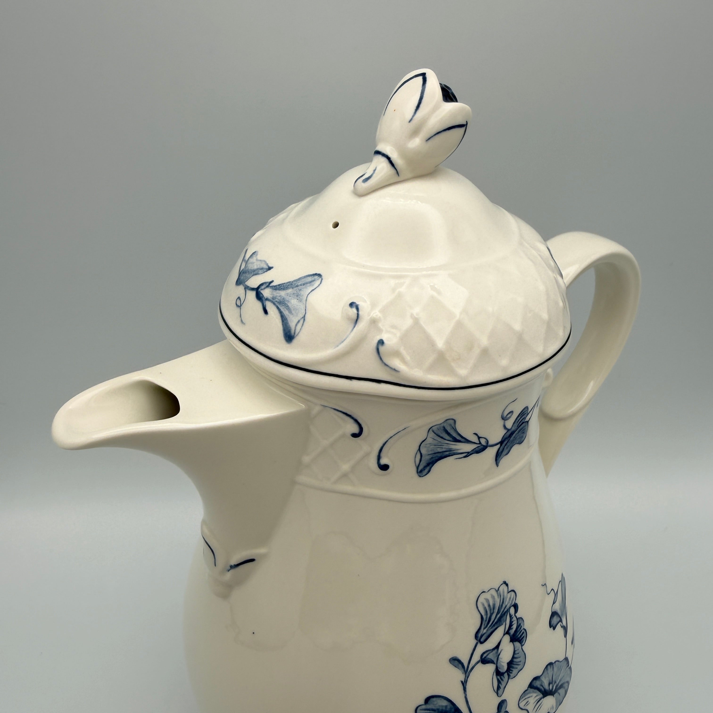 Villeroy & Boch Val Bleu Kaffeekanne Vitro Porzellan ca. 1980er–1990er Villeroy & Boch