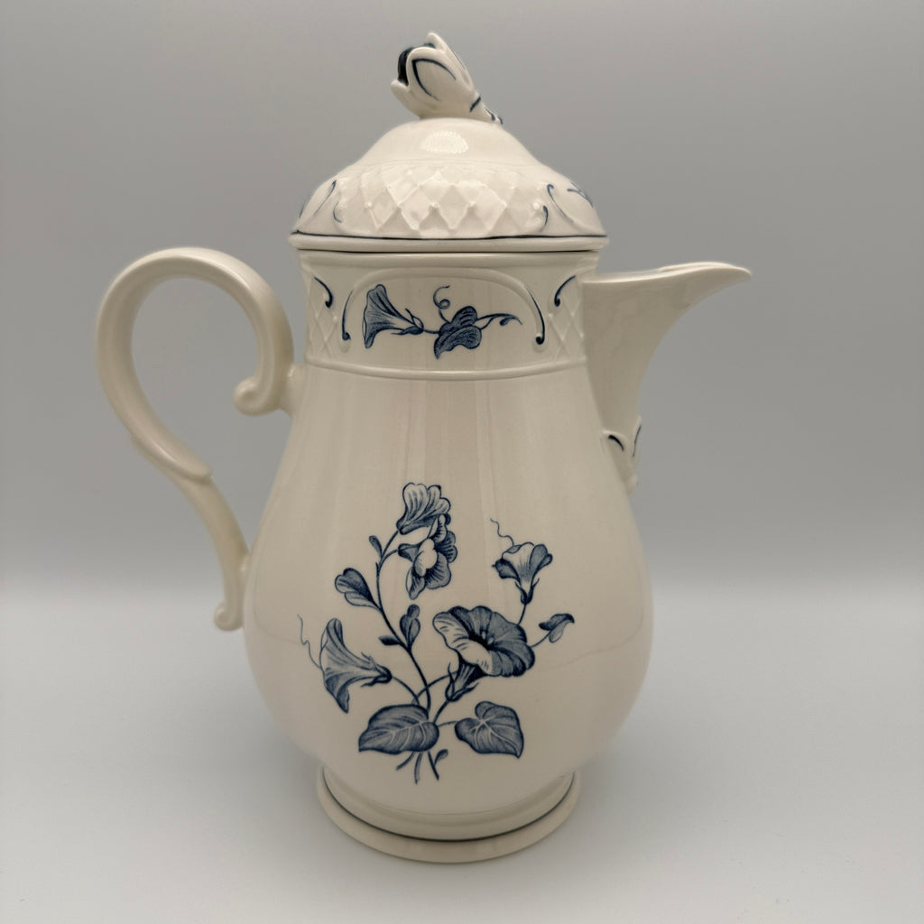 Villeroy & Boch Val Bleu Kaffeekanne Vitro Porzellan ca. 1980er–1990er Villeroy & Boch