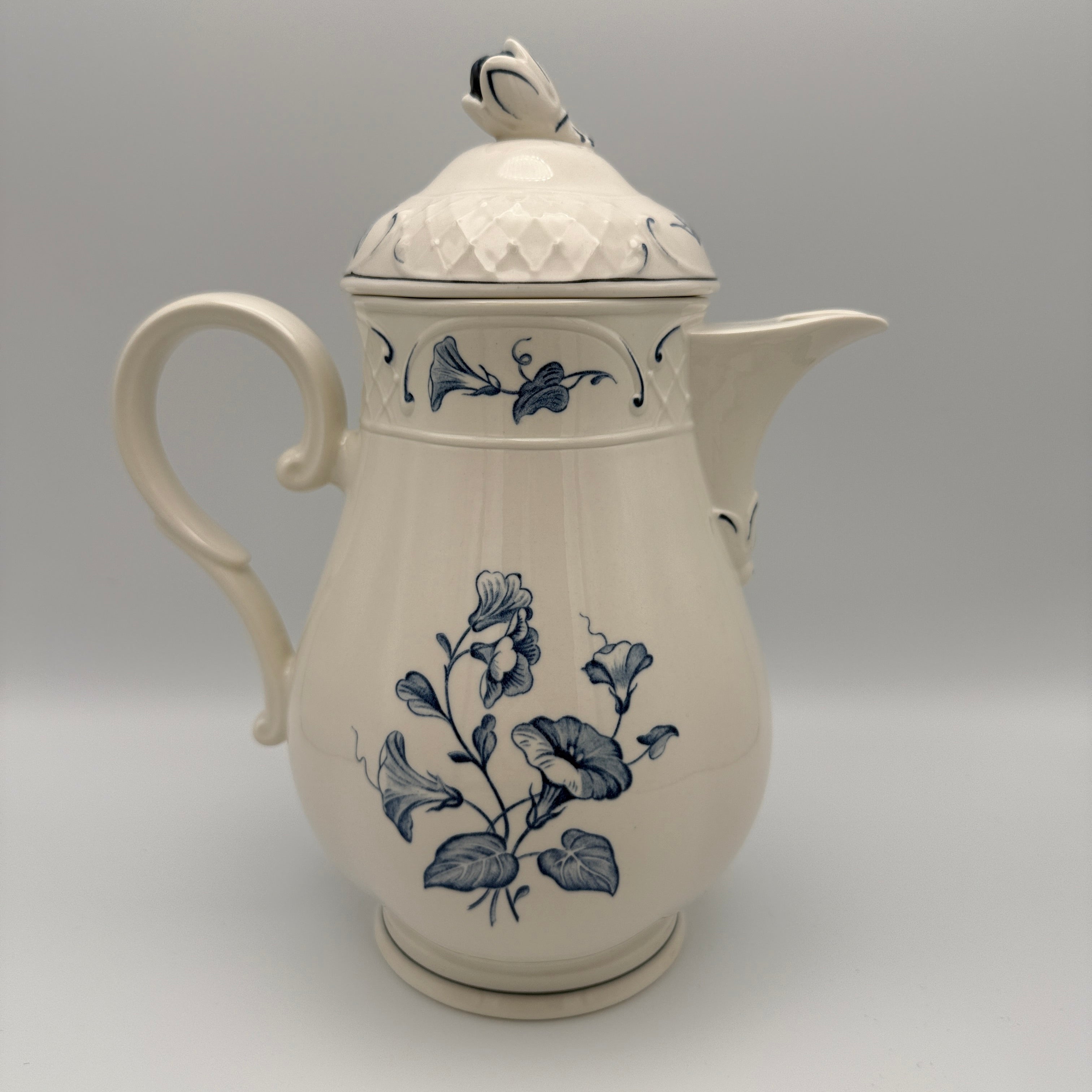 Villeroy & Boch Val Bleu Kaffeekanne Vitro Porzellan ca. 1980er–1990er Villeroy & Boch