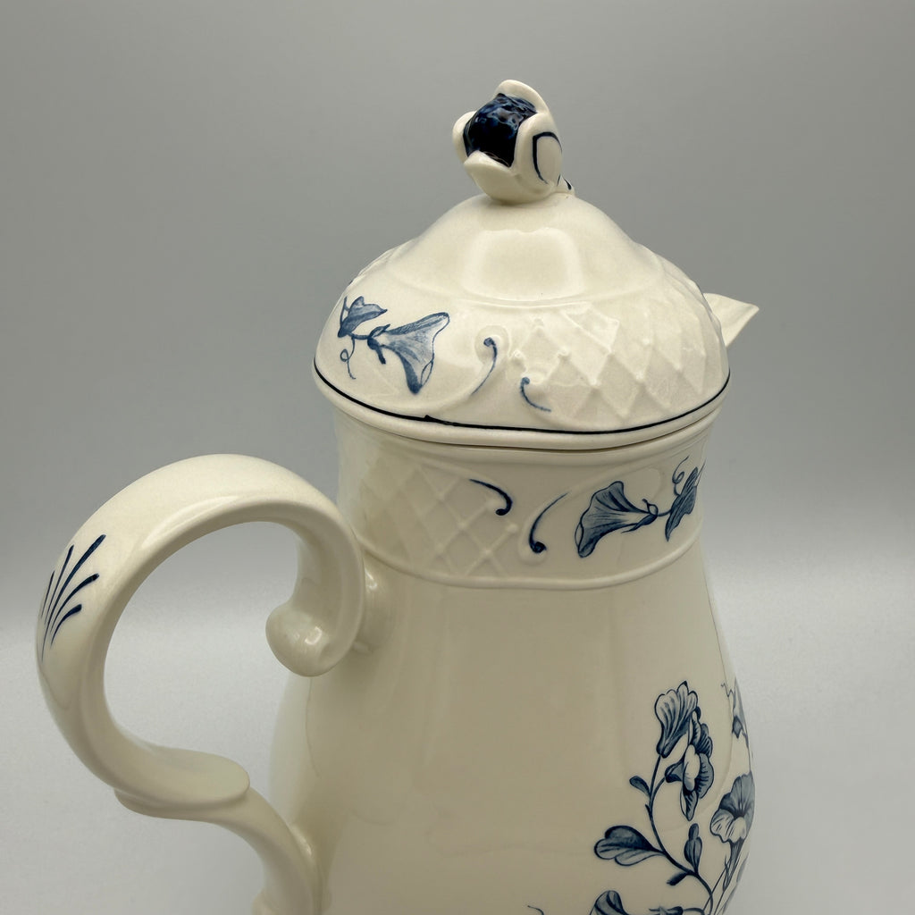 Villeroy & Boch Val Bleu Kaffeekanne Vitro Porzellan ca. 1980er–1990er Villeroy & Boch