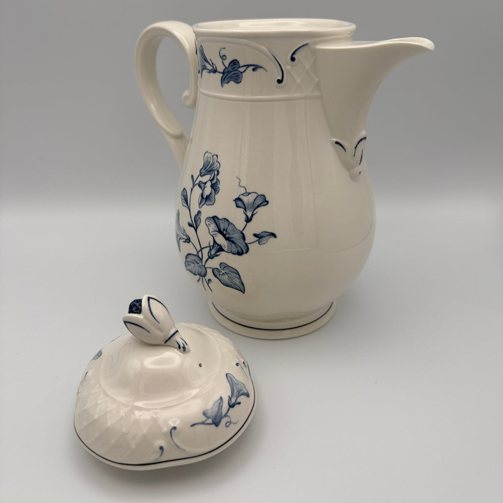 Villeroy & Boch Val Bleu Kaffeekanne Vitro Porzellan ca. 1980er–1990er Villeroy & Boch
