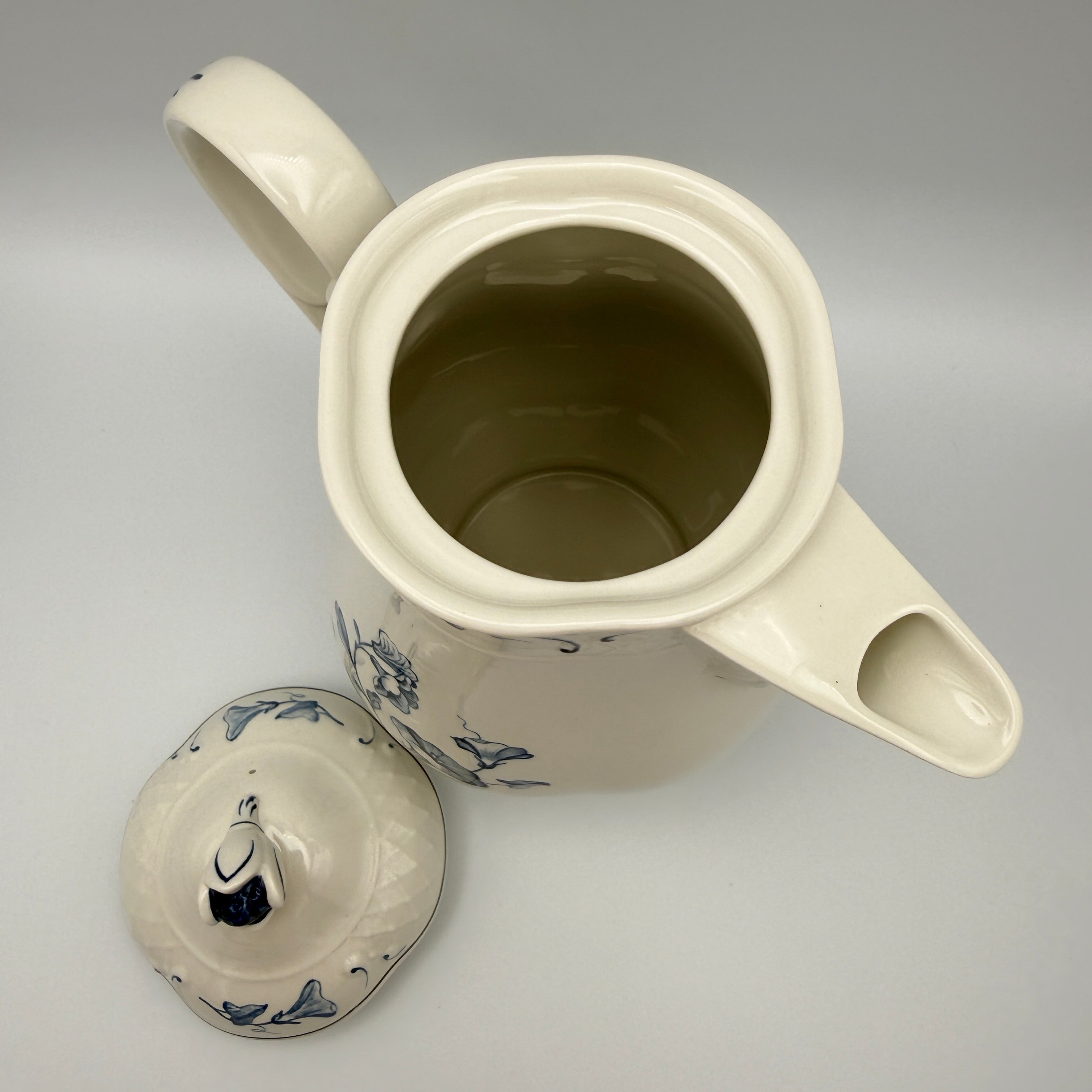Villeroy & Boch Val Bleu Kaffeekanne Vitro Porzellan ca. 1980er–1990er Villeroy & Boch