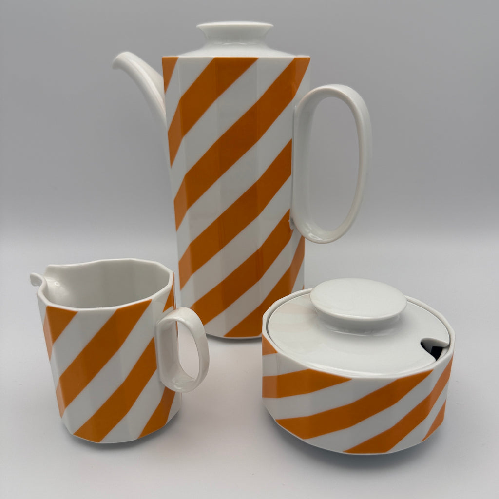 Rosenthal Polygon Tapio Wirkkala Mokkaservice 15-tlg. Orange 1970er Rosenthal
