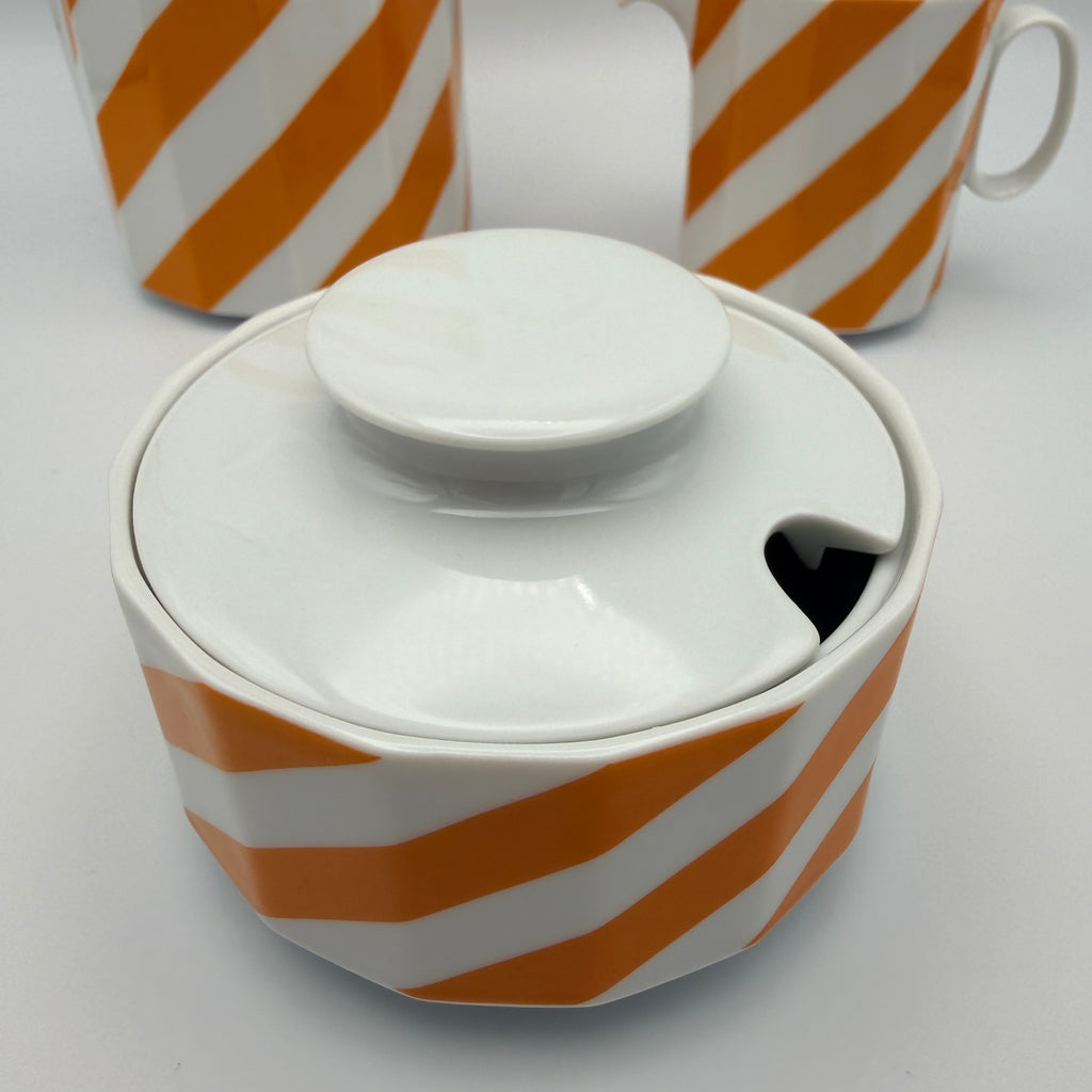 Rosenthal Polygon Tapio Wirkkala Mokkaservice 15-tlg. Orange 1970er Rosenthal