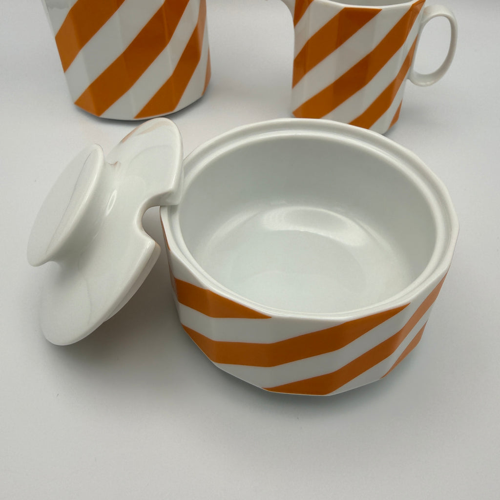Rosenthal Polygon Tapio Wirkkala Mokkaservice 15-tlg. Orange 1970er Rosenthal