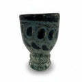 Eisch Frauenau Studioglas Vase Pfauenauge signiert 1970er/80er Glashütte Eisch